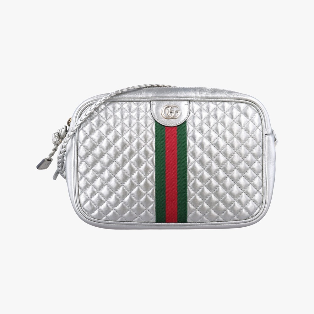 Gucci GG Marmont Pochette Leather Pouch Red Green
